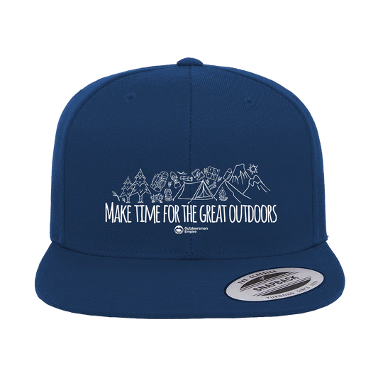 Make Time For Great Embroidered Flat Bill Cap