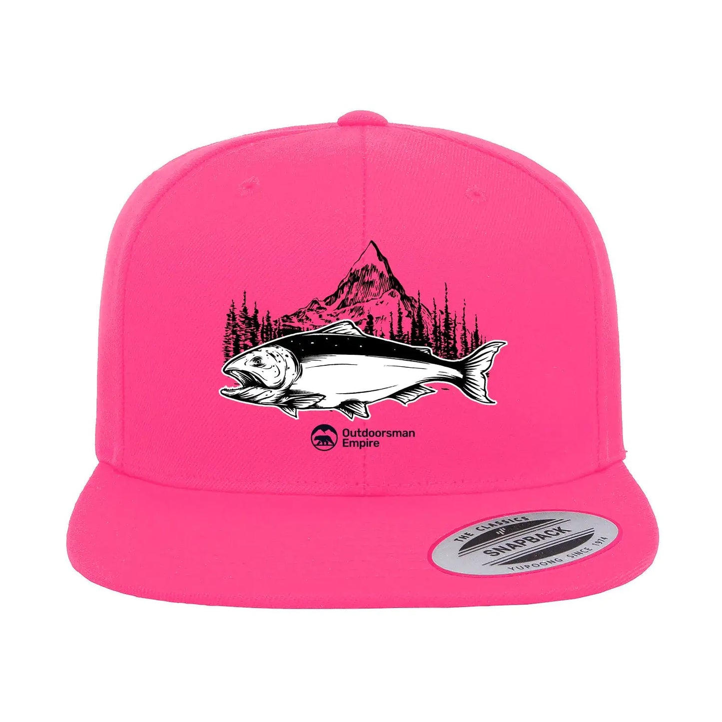 Fishing Mountain Flat Bill Cap