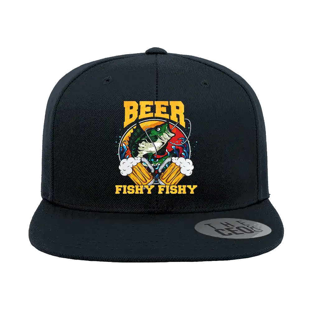 Beer Fishy Fishy 2 Printed Flat Bill Cap