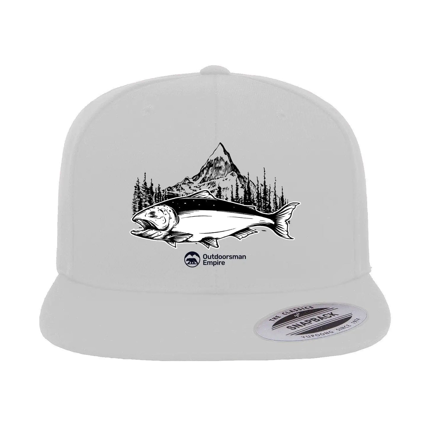 Fishing Mountain Flat Bill Cap