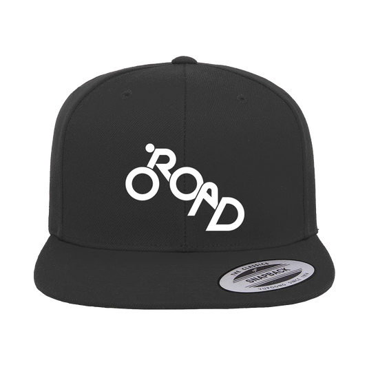 Road Embroidered Flat Bill Cap