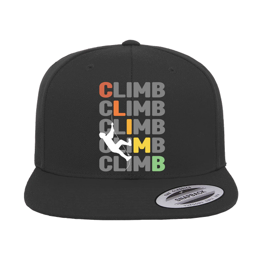 Climbbbbb Printed Flat Bill Cap