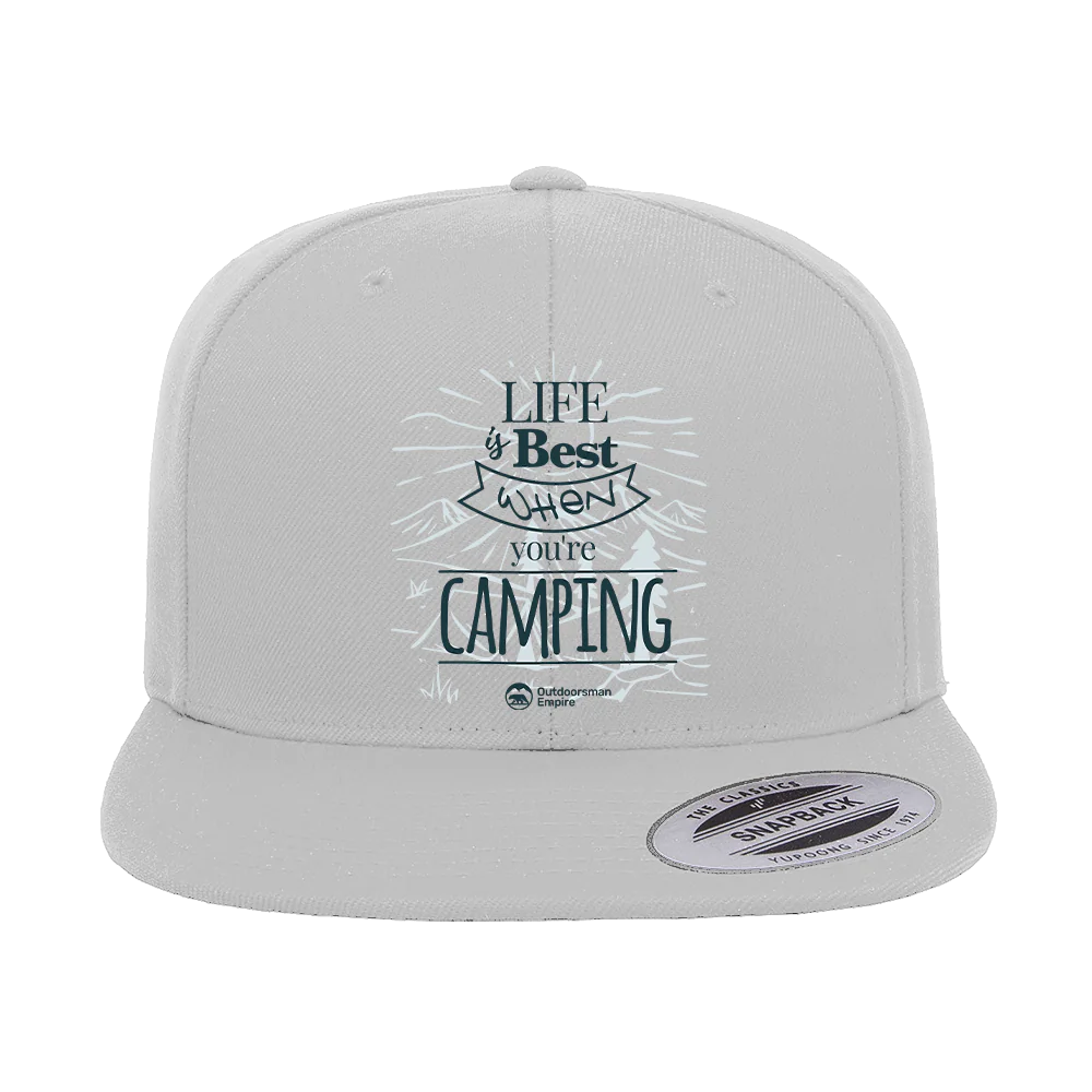 Life Is Best Embroidered Flat Bill Cap