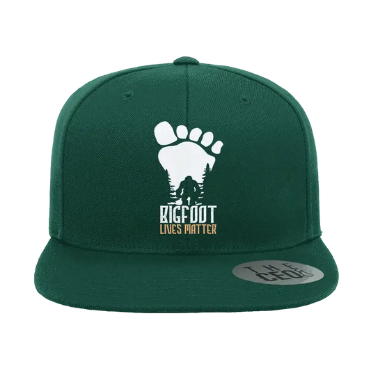 Bigfoot Lives Matter Embroidered Flat Bill Cap