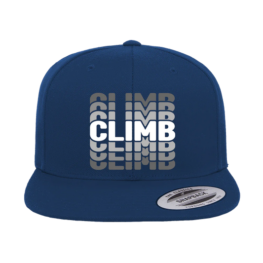 Climmmmmb Printed Flat Bill Cap