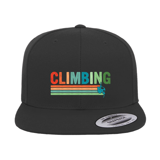 Climbing Printed Flat Bill Cap