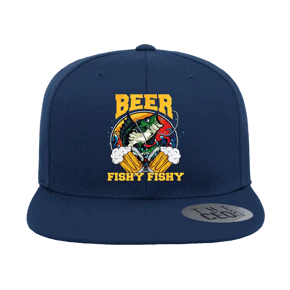 Beer Fishy Fishy 2 Printed Flat Bill Cap