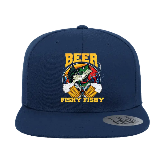 Beer Fishy Fishy 2 Printed Flat Bill Cap