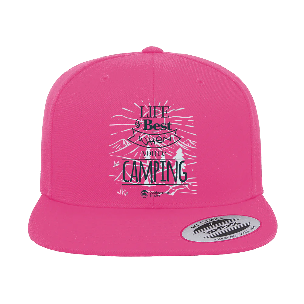 Life Is Best Embroidered Flat Bill Cap