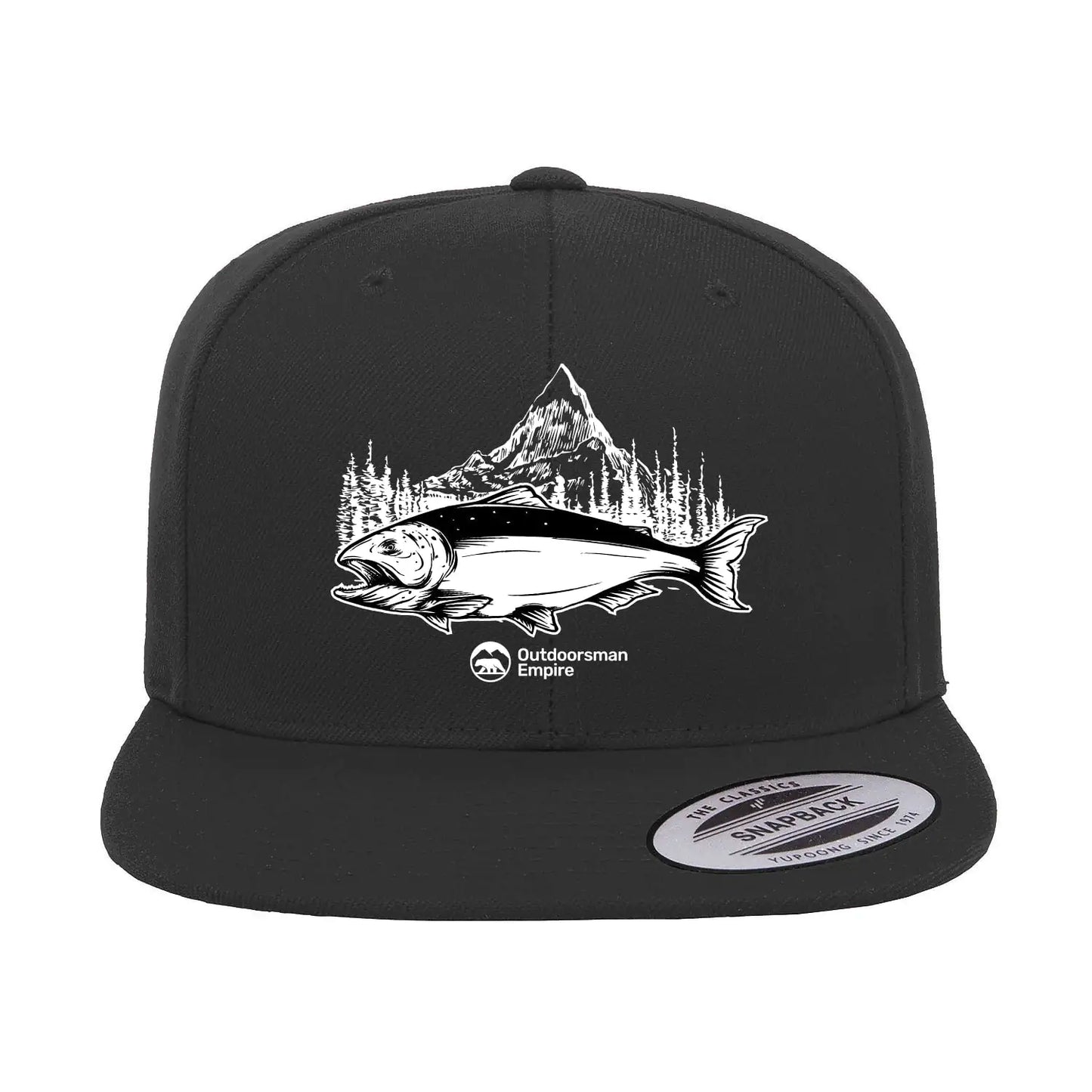 Fishing Mountain Flat Bill Cap