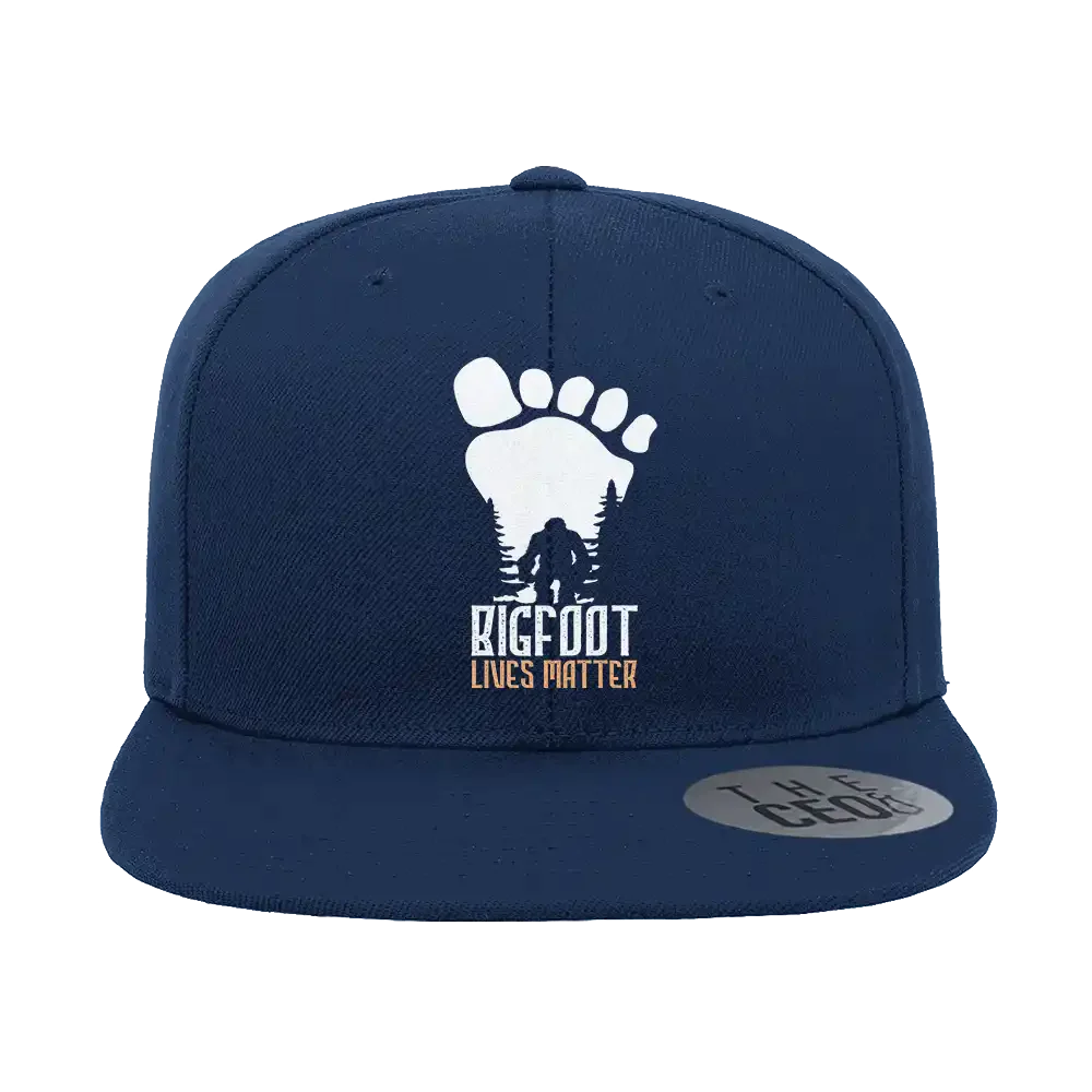 Bigfoot Lives Matter Embroidered Flat Bill Cap