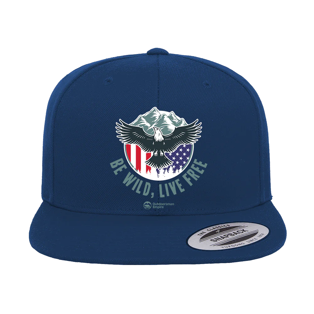 Be Wild Be Free Printed Flat Bill Cap