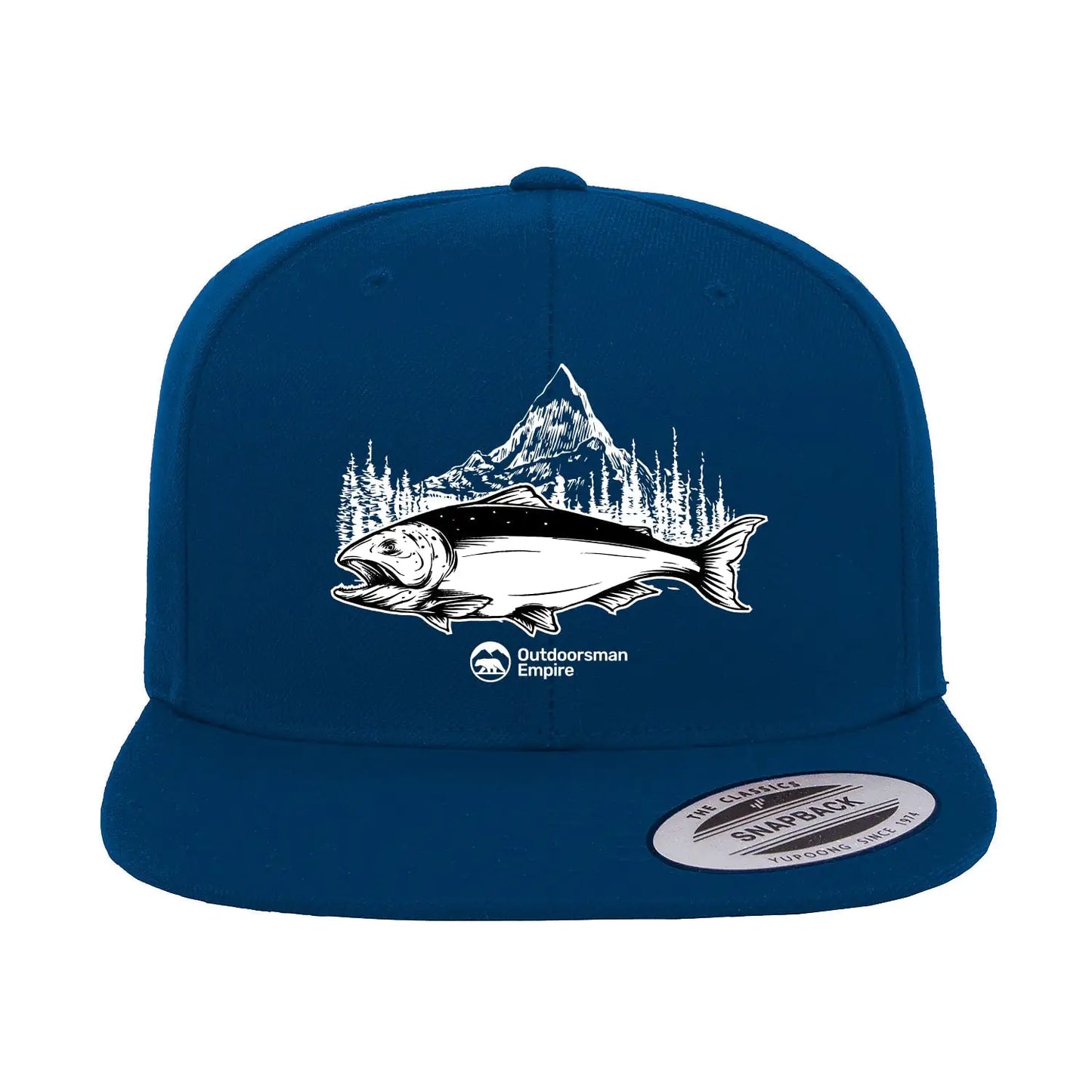 Fishing Mountain Flat Bill Cap